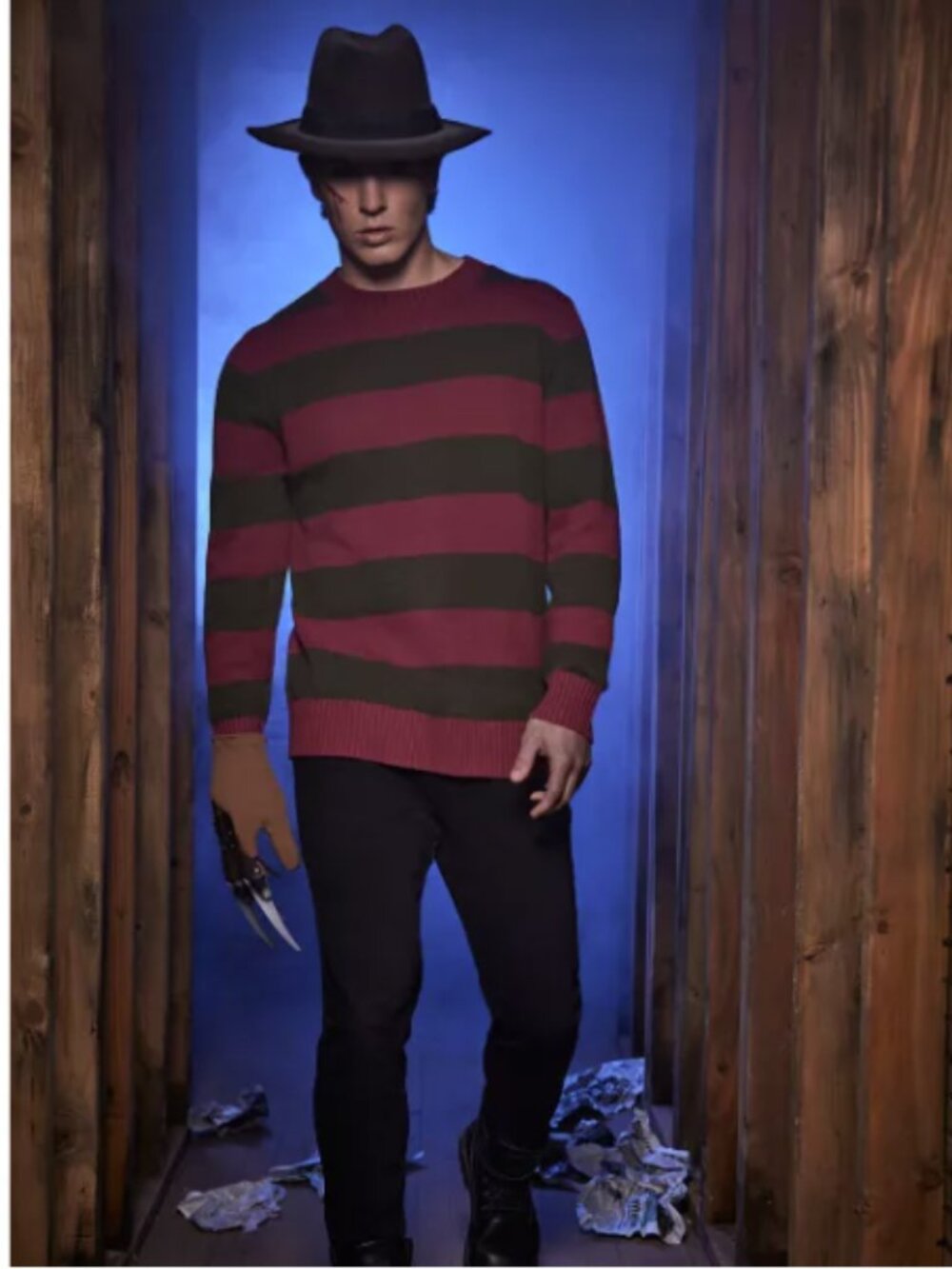 Spirit Halloween Freddie Krueger Costume Striped SweaterNightmare Elm Street XXL